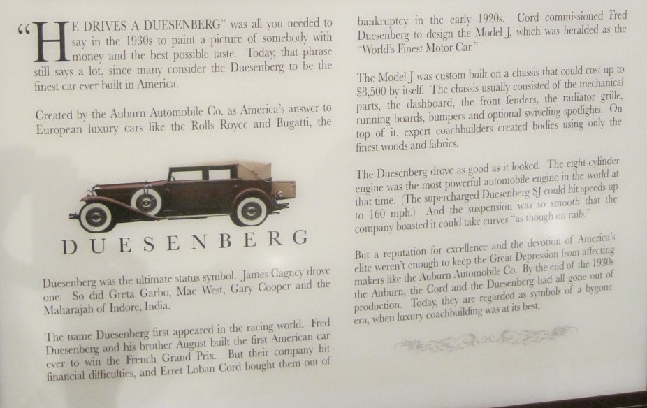 Duesenberg Auto History